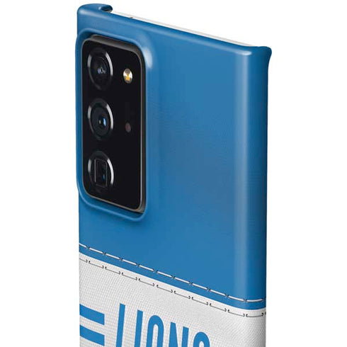 NFL Detroit Lions White Striped Galaxy Note20 Ultra 5G Lite Case