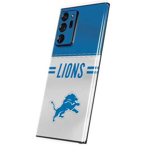 NFL Detroit Lions White Striped Galaxy Note20 Ultra 5G Skin