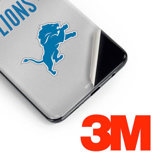 NFL Detroit Lions White Striped Galaxy S10 Plus Skin