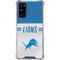 NFL Detroit Lions White Striped Galaxy S20 FE Clear Case