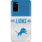 NFL Detroit Lions White Striped Galaxy S20 Lite Case