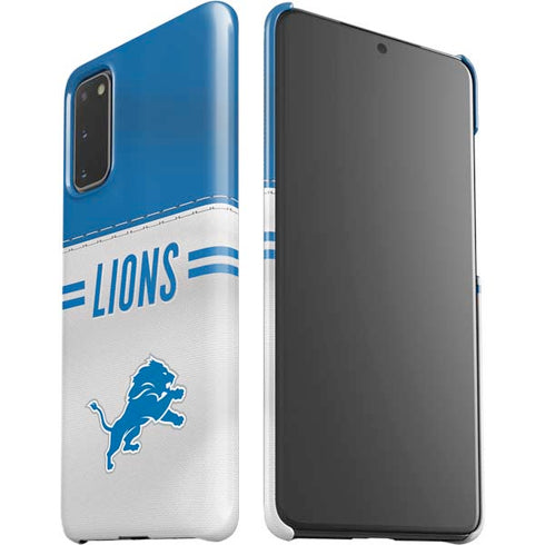 NFL Detroit Lions White Striped Galaxy S20 Lite Case