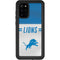 NFL Detroit Lions White Striped Galaxy S20 Plus Waterproof Case