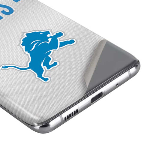 NFL Detroit Lions White Striped Galaxy S20 Skin