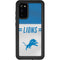 NFL Detroit Lions White Striped Galaxy S20 Waterproof Case