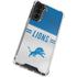 NFL Detroit Lions White Striped Galaxy S21 FE Clear Case