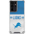 NFL Detroit Lions White Striped Galaxy S21 Ultra 5G Clear Case