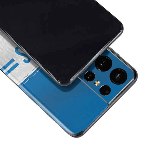 NFL Detroit Lions White Striped Galaxy S21 Ultra 5G Skin