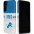 NFL Detroit Lions White Striped Galaxy S22 Plus Pro Case