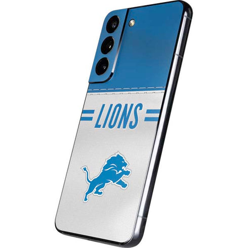 NFL Detroit Lions White Striped Galaxy S22 Skin