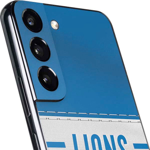 NFL Detroit Lions White Striped Galaxy S22 Skin