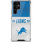 NFL Detroit Lions White Striped Galaxy S22 Ultra Clear Case