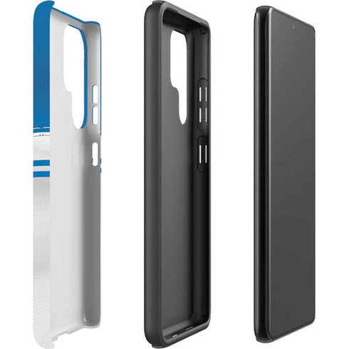 NFL Detroit Lions White Striped Galaxy S22 Ultra Pro Case