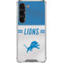 NFL Detroit Lions White Striped Galaxy S23 Clear Case
