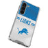 NFL Detroit Lions White Striped Galaxy S23 Clear Case