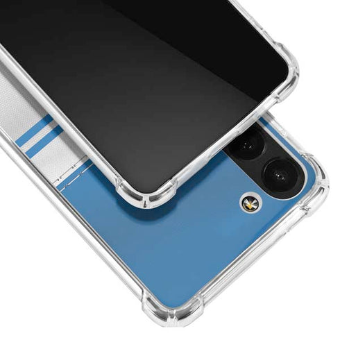 NFL Detroit Lions White Striped Galaxy S23 Clear Case