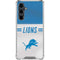 NFL Detroit Lions White Striped Galaxy S23 FE Clear Case