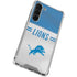 NFL Detroit Lions White Striped Galaxy S23 Plus Clear Case