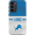NFL Detroit Lions White Striped Galaxy S23 Plus Pro Case