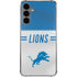 NFL Detroit Lions White Striped Galaxy S24 Plus Clear Case