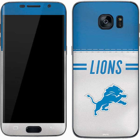 NFL Detroit Lions White Striped Galaxy S7 Skin