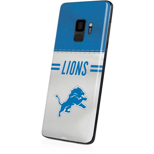 NFL Detroit Lions White Striped Galaxy S9 Skin