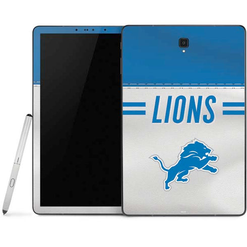 NFL Detroit Lions White Striped Samsung Galaxy Tab Skin