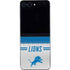 NFL Detroit Lions White Striped Galaxy Z Flip5 5G Skin