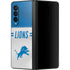 NFL Detroit Lions White Striped Galaxy Z Fold3 5G Skin