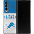 NFL Detroit Lions White Striped Galaxy Z Fold3 5G Skin