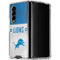 NFL Detroit Lions White Striped Galaxy Z Fold4 5G Clear Case