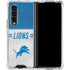 NFL Detroit Lions White Striped Galaxy Z Fold4 5G Clear Case