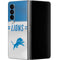 NFL Detroit Lions White Striped Galaxy Z Fold4 5G Skin