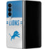 NFL Detroit Lions White Striped Galaxy Z Fold4 5G Skin