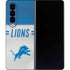 NFL Detroit Lions White Striped Galaxy Z Fold4 5G Skin