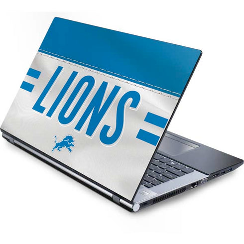 NFL Detroit Lions White Striped Generic Laptop Skin