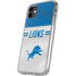 NFL Detroit Lions White Striped iPhone 11 Clear Case