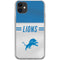 NFL Detroit Lions White Striped iPhone 11 Clear Case