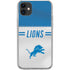 NFL Detroit Lions White Striped iPhone 11 Clear Case