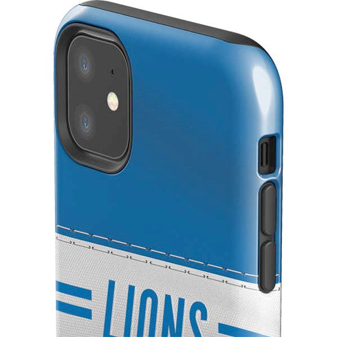 NFL Detroit Lions White Striped iPhone 11 Impact Case
