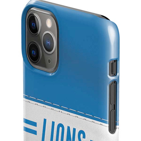 NFL Detroit Lions White Striped iPhone 11 Pro Lite Case