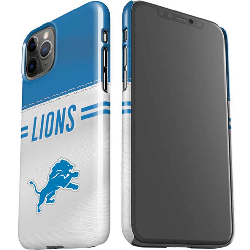 NFL Detroit Lions White Striped iPhone 11 Pro Lite Case