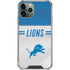 NFL Detroit Lions White Striped iPhone 11 Pro Max Clear Case