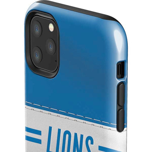 NFL Detroit Lions White Striped iPhone 11 Pro Max Impact Case