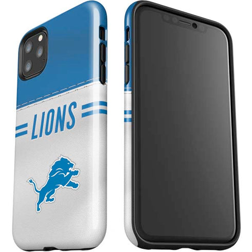 NFL Detroit Lions White Striped iPhone 11 Pro Max Impact Case
