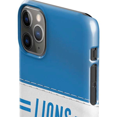 NFL Detroit Lions White Striped iPhone 11 Pro Max Lite Case