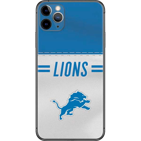 NFL Detroit Lions White Striped iPhone 11 Pro Max Skin