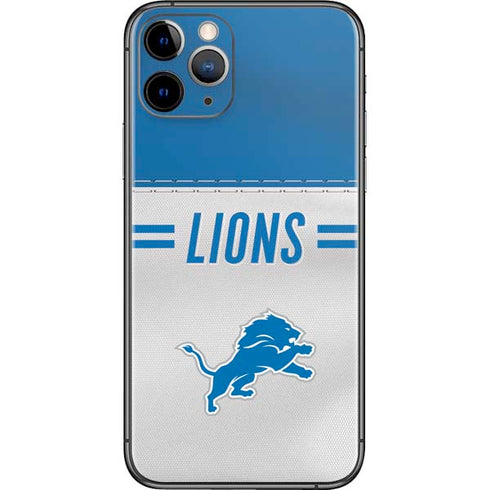 NFL Detroit Lions White Striped iPhone 11 Pro Skin