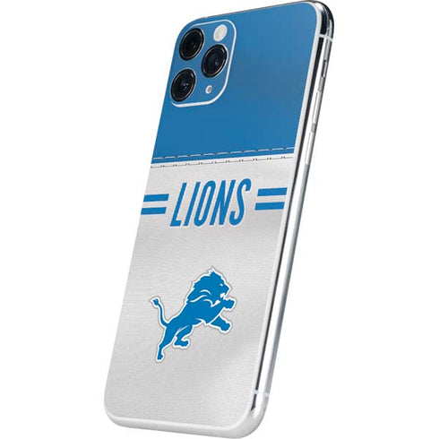 NFL Detroit Lions White Striped iPhone 11 Pro Skin