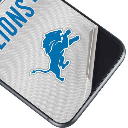 NFL Detroit Lions White Striped iPhone 11 Skin